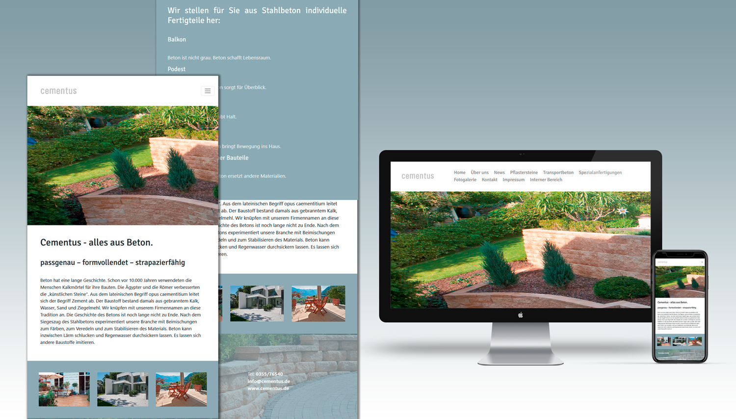 Webseiten Screenshot Cementus